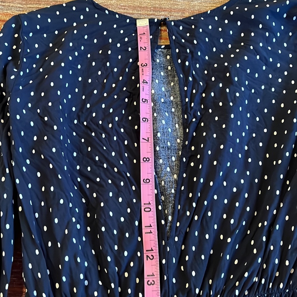 Topshop Smocked Polka Dot Mini Dress Size 6 - Picture 14 of 14